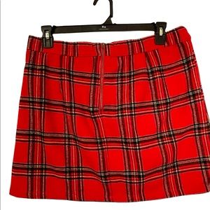 COPY - Red Plaid Mini skirt, NWOT, no stretch, true to size.